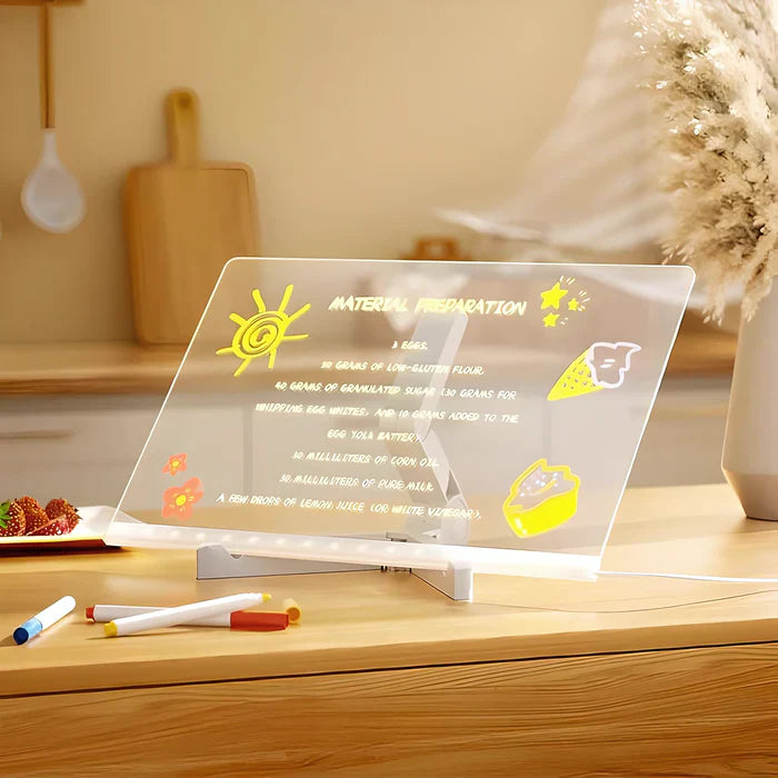 Tableau LED Lumineux — Dessinez, Écrivez, Illuminez