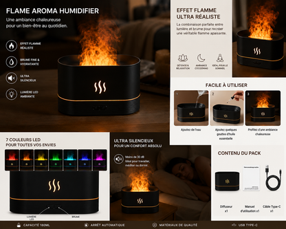Diffuseur d'Arômes Flamme — Ambiance Cosy & Zen