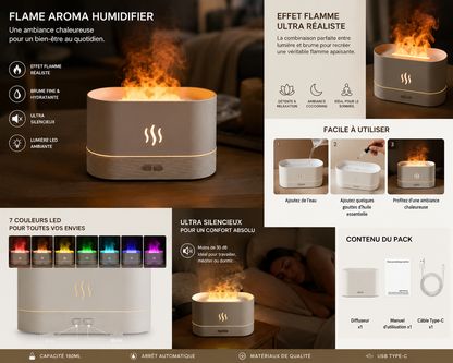 Diffuseur d'Arômes Flamme — Ambiance Cosy & Zen